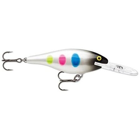Rapala Shad Rap 06, 2 12 14 Oz, Running Depth 5' To 10' Vmc 6 Treble Hooks, Black Wonderbread SR06BWB
